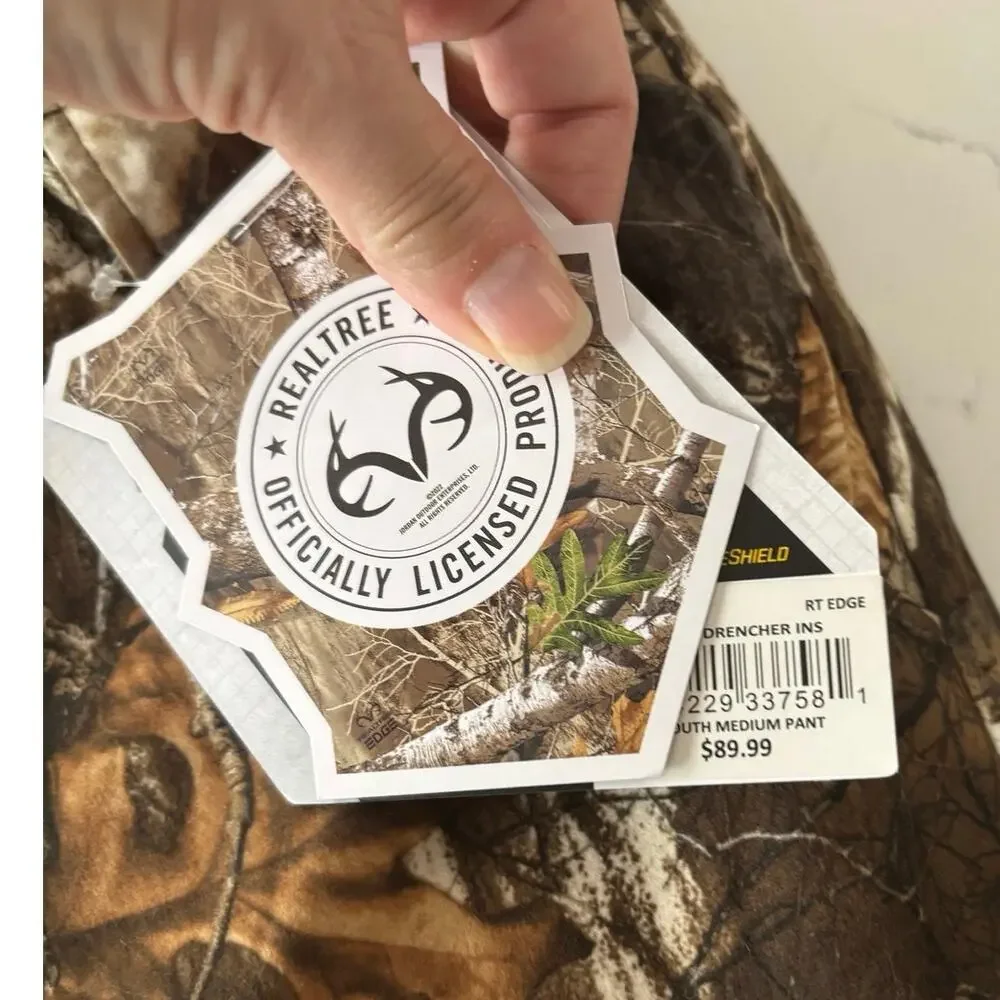 NWT Blocker Outdoors Shield Drencher Pants Sz M boys Realtree camouflage wtrprf - Picture 8 of 10